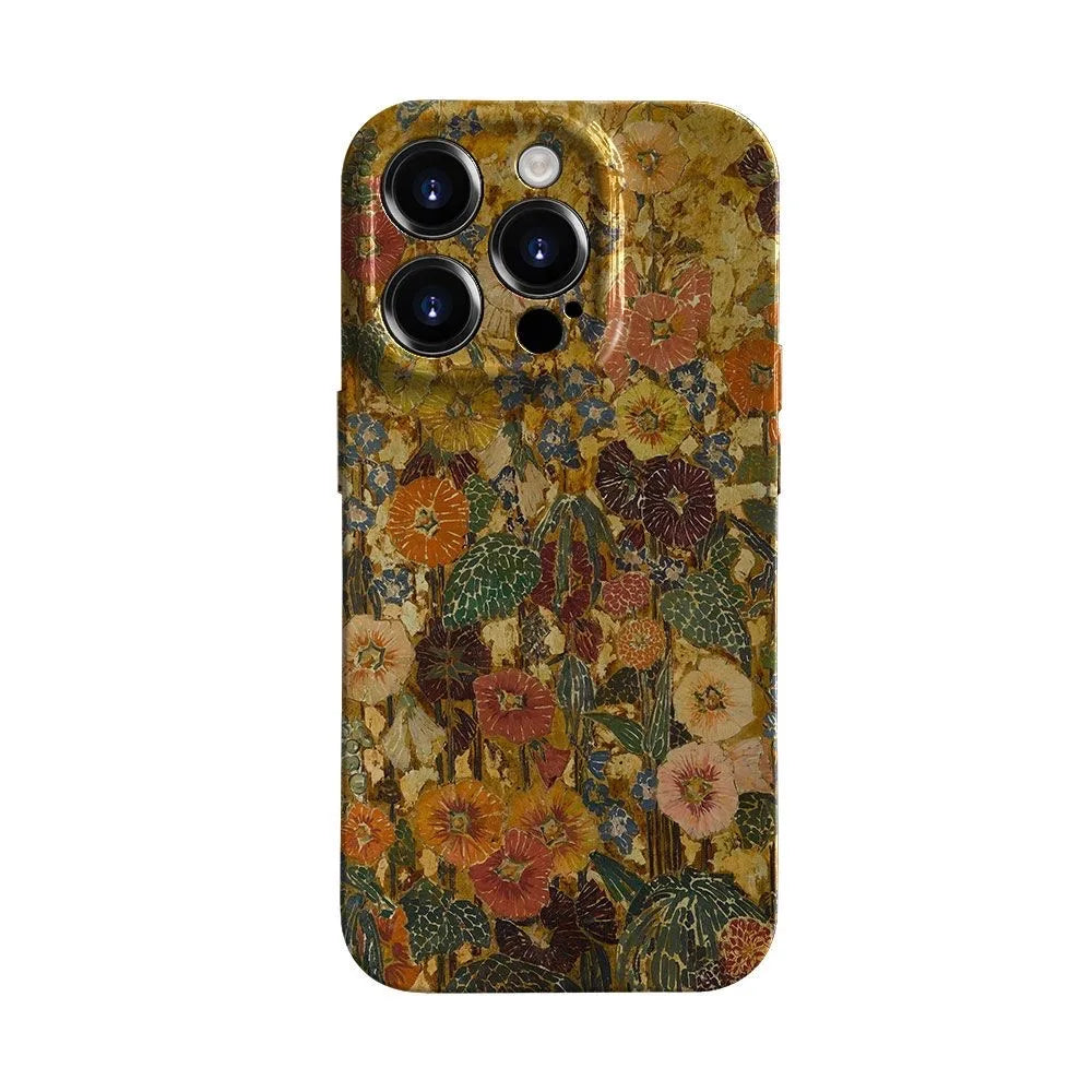 Literary and Retro Flowers Case For iPhone