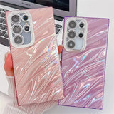 Hard PC Glitter Laser Ripple Marble Case For Samsung