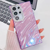 Hard PC Glitter Laser Ripple Marble Case For Samsung