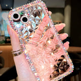 Custodia di lusso con diamanti glitterati per iPhone