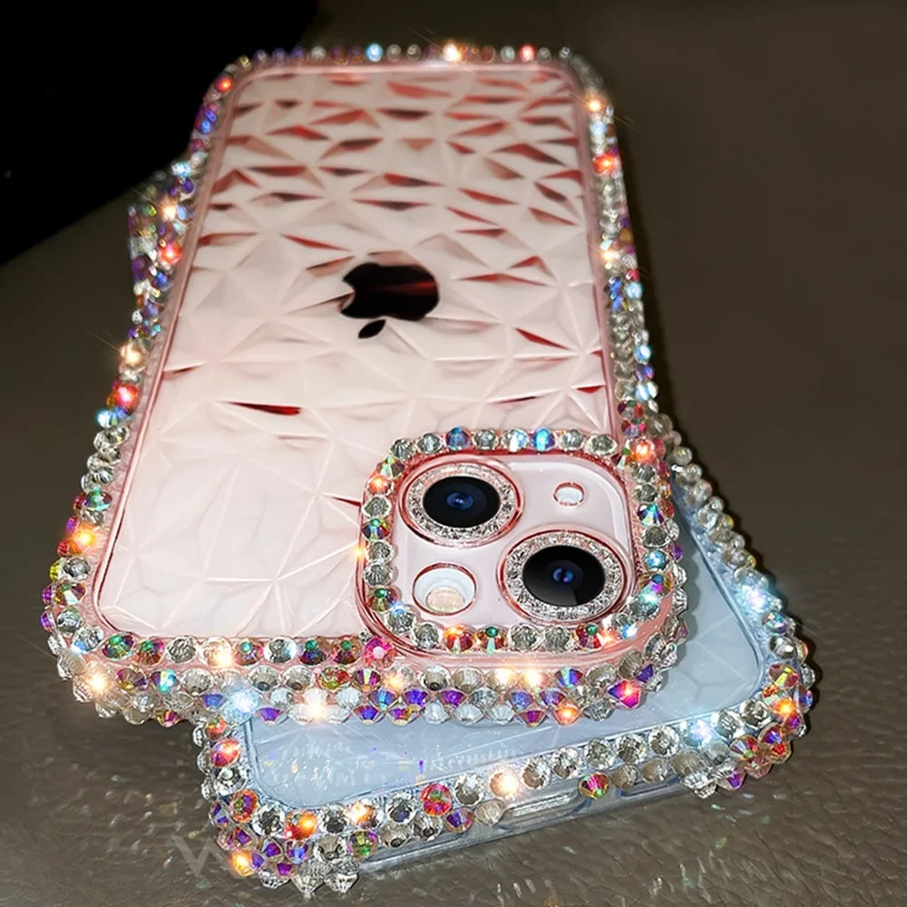 Custodia di lusso con diamanti glitterati per iPhone