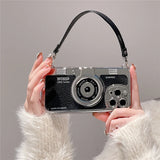 Luxury Retro Stereo Camera Hand with Lanyard Phone Case For iPhone