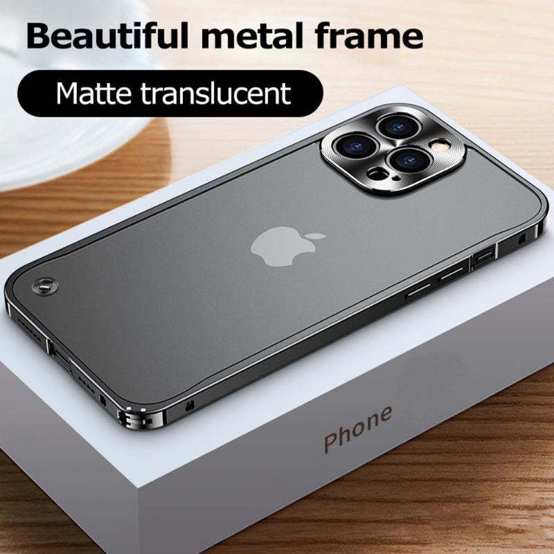 Nuova custodia per telefono antiurto con bordo in metallo di lusso per iPhone 
