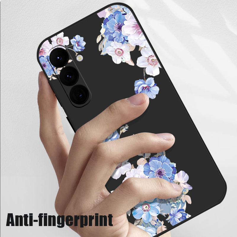 Flower Pattern Hand Lanyard Phone Case For Samsung