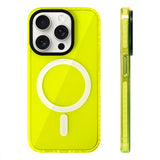 Neon color Clear Shockproof Wireless Charging Case for iPhone