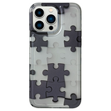 Gray Jigsaw Phone Case For iPhone