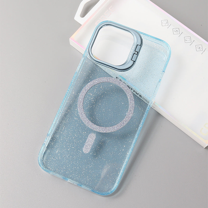 Glitter Transparent Anti-fall Mobile Phone Case For iPhone