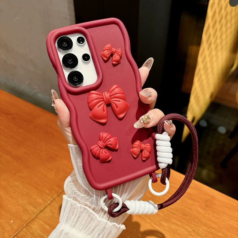 Bowknot with Lanyard Phone Case For Samsung