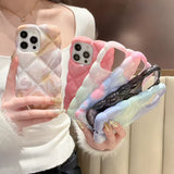 3D Diamond Airbag Soft Phone Case For iPhone