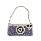 Diamond Camera Phone Case with Lanyard For iPhone