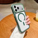 Frosted Transparent Magnetic Phone Case For iPhone