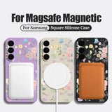 Liquid Flower Magnetic Drop-Proof Phone Case For Samsung