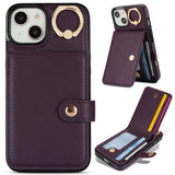 Ring Card Holder Wallet Phone Case For iPhone