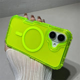 Fluorescent Green Magnetic 3-in-1 Phone Case For iPhone