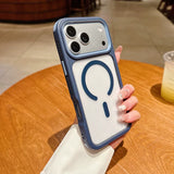 Frosted Transparent Magnetic Phone Case For iPhone