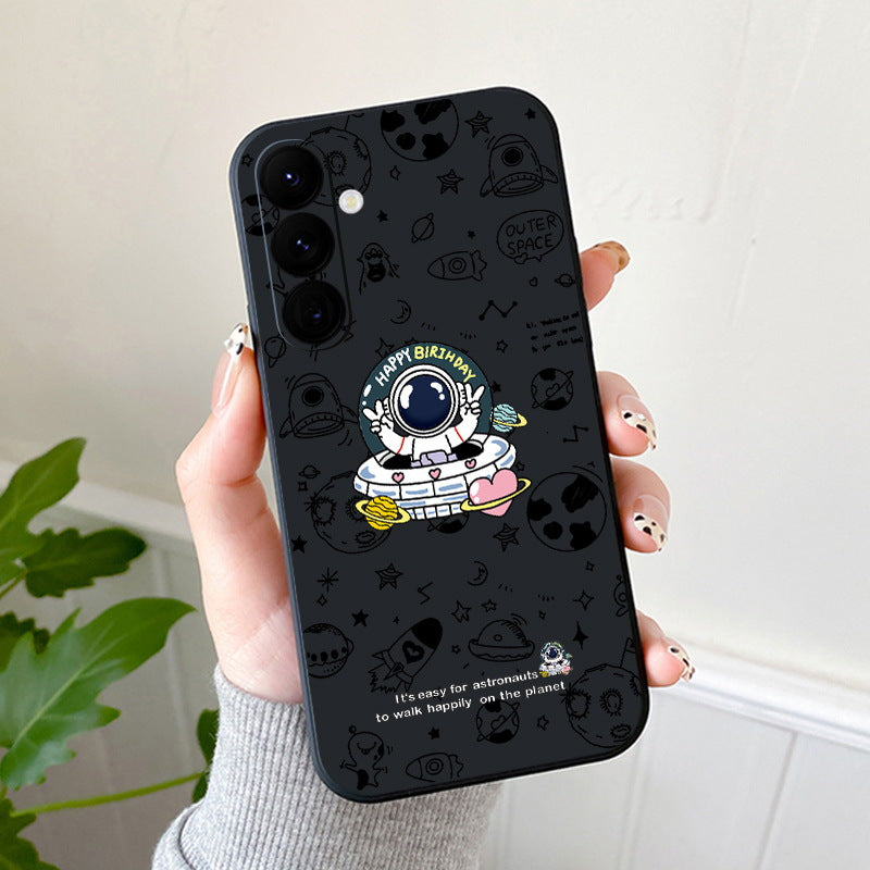 Cartoon Astronaut Graffiti Painted Phone Case For Samsung