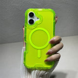 Fluorescent Green Magnetic 3-in-1 Phone Case For iPhone