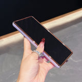 Contrast color electroplating magnetic phone case For Samsung