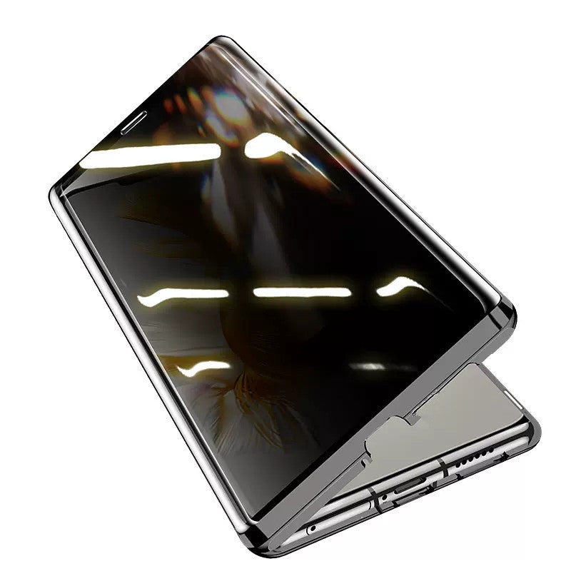 Custodia in vetro magnetica fronte-retro anti-peep per Samsung