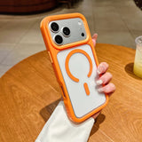 Frosted Transparent Magnetic Phone Case For iPhone