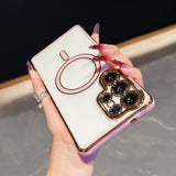 Contrast color electroplating magnetic phone case For Samsung