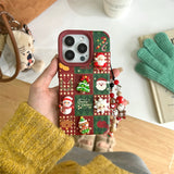 Funny and Cute 3D Christmas Tree Snowman Phone Case For iPhone