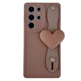 Heart + Wristband Bracket Phone Case For Samsung