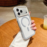 Frosted Transparent Magnetic Phone Case For iPhone