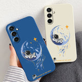 Astronaut Liquid Silicone Shockproof Phone Case For Samsung