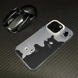 Black and White Cat Phone Case For iPhone