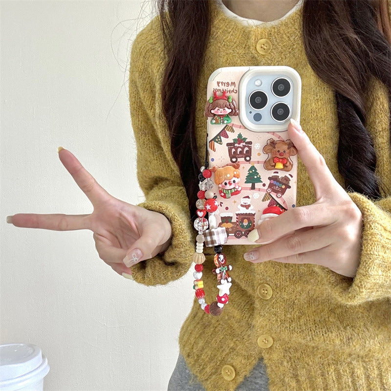 Funny and Cute 3D Christmas Tree Snowman Phone Case For iPhone