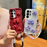 Bowknot with Lanyard Phone Case For Samsung