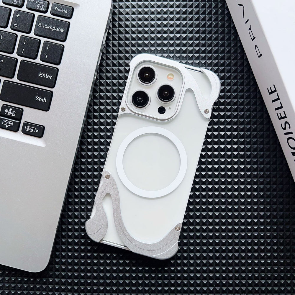 Magnetic Transparent Borderless Phone Case For iPhone