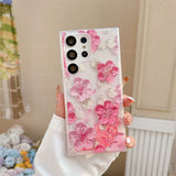 Oil Painting Flower Pattern Noctilucent Case For Samsung