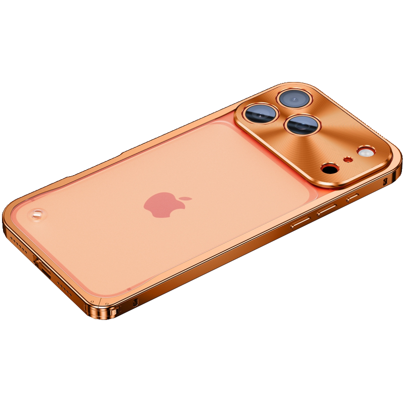 Custodia antiurto di lusso con bordo in metallo per iPhone 