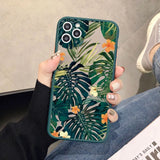 Palm tree Leaves Plant Flower Phone Case For iPhone