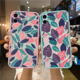 Retro Banana Leaf Flower Phone Case For iPhone