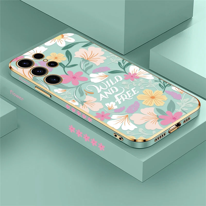 Flower Silicone Soft Case For Samsung