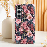 2 IN 1 Film Gorgeous Flowers  Case For Samsung