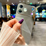 Solid Color Shockproof Makeup Mirror Phone Case For iPhone