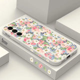 Canvas Flower Silicone Phone Case For Samsung