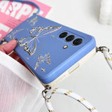 Butterfly Lanyard Silicone Phone Case For Samsung