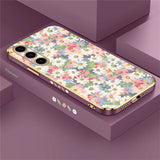 Flowers Plating Phone Case For Samsung