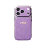 Personalise Gold Silver Initials Letter Leather Case for iPhone
