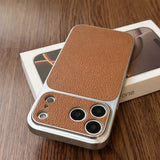 Luxury Matte  Imitation Leather Phone Case for iPhone