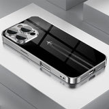 Creative Grey Map Plane Flight Print Pattern Electroplate TPU Case For iPhone