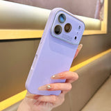 Luxury Silicone Solid Color Shockproof Versatile  Camera Metal Frame Protective Case For iPhone