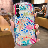 Flower Wave Soft Case For Samsung