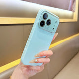 Luxury Silicone Solid Color Shockproof Versatile  Camera Metal Frame Protective Case For iPhone