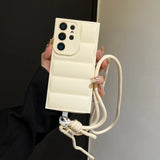 Crossbody Soft Down Jacket Phone Case For Samsung